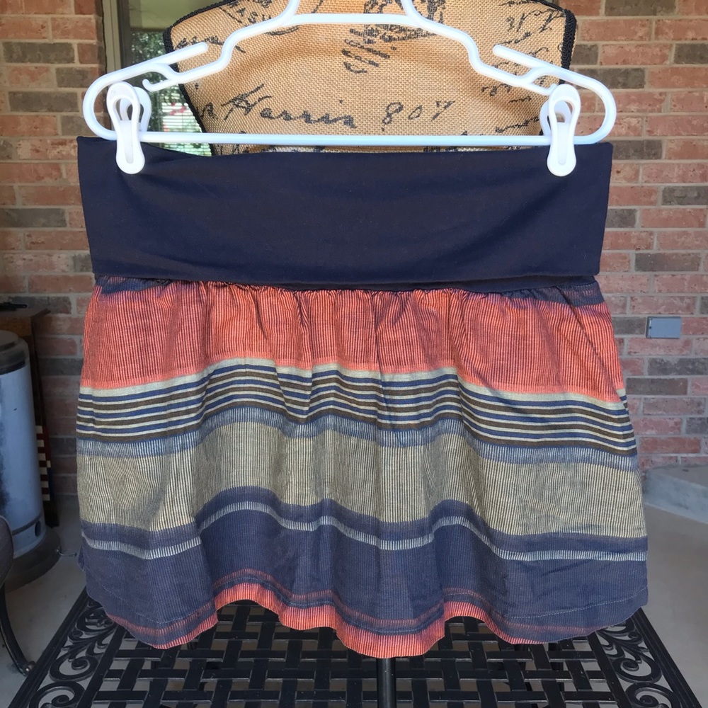 BDG Striped Linen Mini Skirt